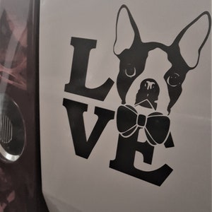 Boston Terrier Car Decal | Dog Decal | Laptop Decal | Mackbook Decal