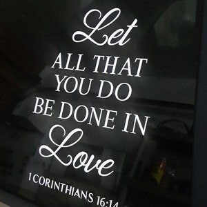 Car Window Decal, Car Decal Religious, Car Decal, Vinyl Decal, Quotes and sayings, Car Decal Quotes, Mirror Decal