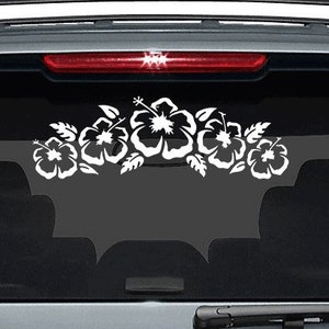 Hibiscus Car Decal | Flower Car Stickers | Decorative Car Decals | Flower Car Decals