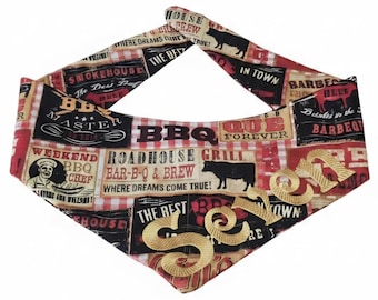 4th of July Dog Bandana, Personalized BBQ Pitmaster Dog Bandana With Name, BBQ Dog Bandana – 100% Cotton