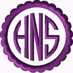 Custom Digitizing Monogram Set Up - Custom Digitized Monogram  - Custom Embroidery Digitizing for Monogram Initials - Round