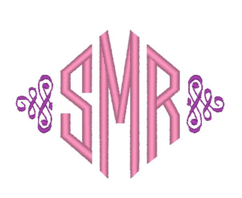 Custom Embroidery Monogram Digitizing – Diamond 2 (personal Use Only ...