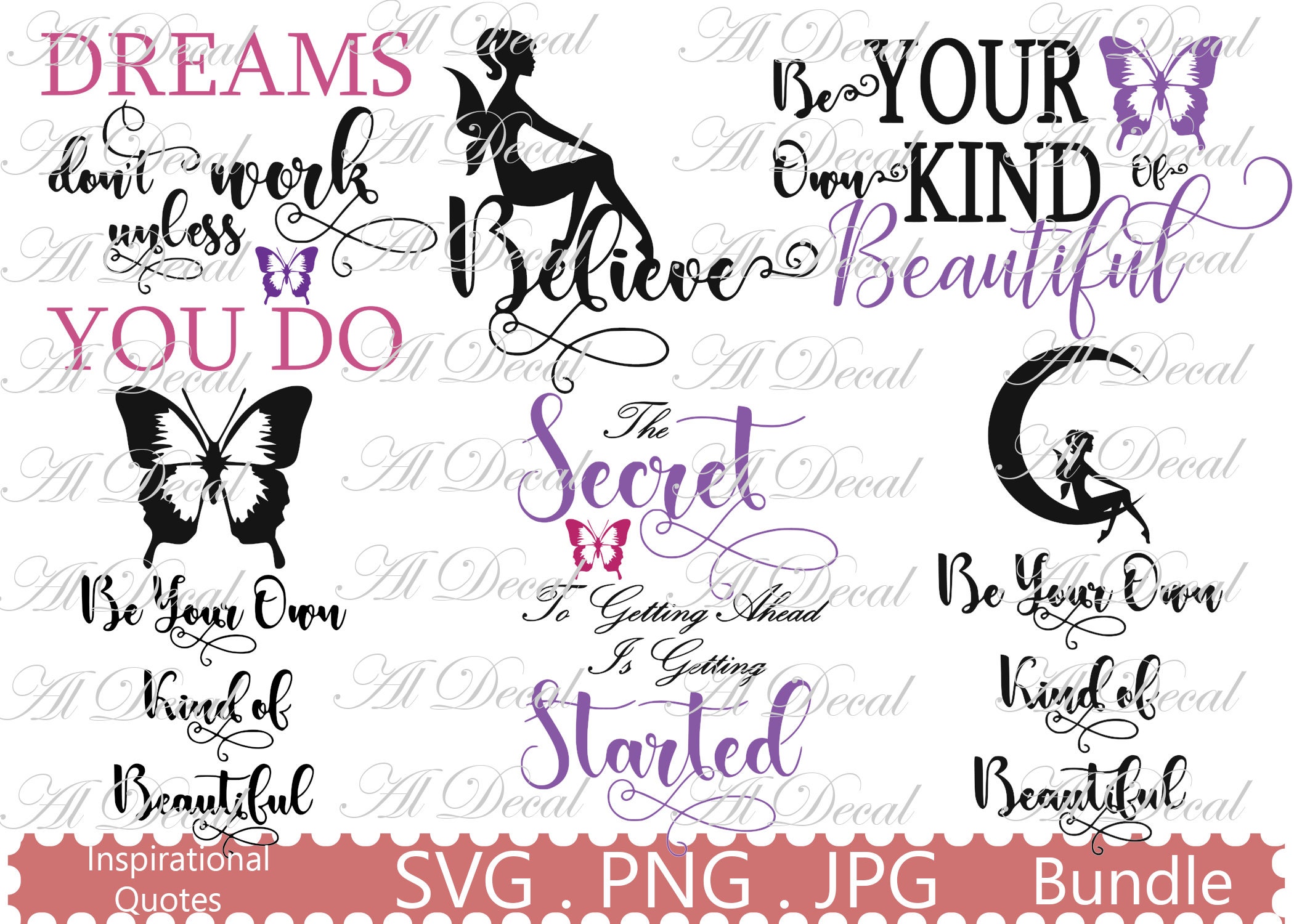 Inspirational Quotes Bundle SVG File Inspirational SVG | Etsy
