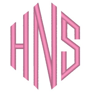 Custom Digitizing Monogram Set Up - Custom Digitized Monogram  - Custom Embroidery Digitizing for Monogram Initials - Diamond