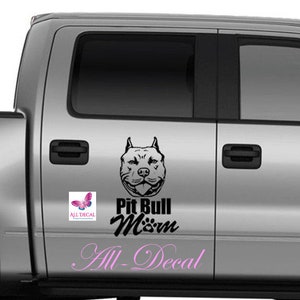 Pit Bull Mom Auto Aufkleber | Hundetatko | Aufkleber Haustier