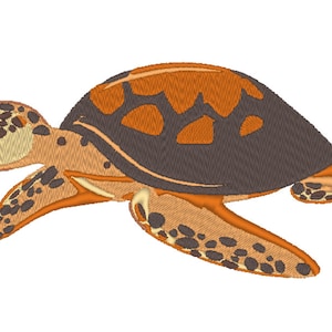 Turtle PES File | Digital Embroidery Design Download | Instant Digital Download 5 x 7 Hoop