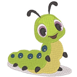 Caterpillar PES File | Digital Embroidery Design Download | Instant Digital Download | 3 Sizes