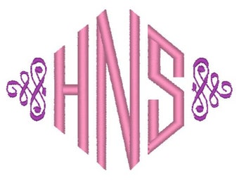 Custom Embroidery Monogram Digitizing – Diamond 2 (Personal Use Only)