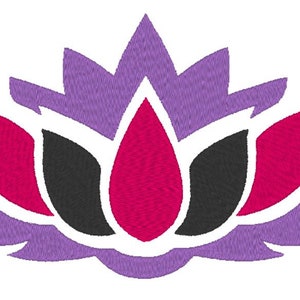 Lotus Blume PES Datei | Digitale Stickerei Design Download | Sofortiger digitaler Download | 4 x 4 und 5 x 7 Reifen