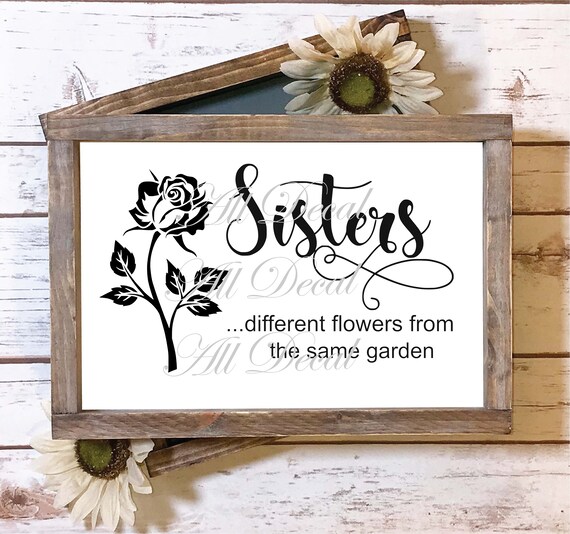 Hermanas diferentes flores del mismo jardín SVG archivo / - Etsy México