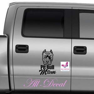 Pit Bull Mom Auto Aufkleber | Hundetatko | Aufkleber Haustier