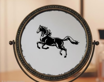 Calcomanía de caballo ecuestre para coche o portátil