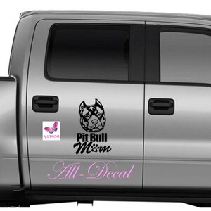 Pit Bull Mom Auto Aufkleber | Hundetatko | Aufkleber Haustier