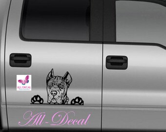 Cane Corso Peeking Car Decal | Dog Decal | Pet Decal