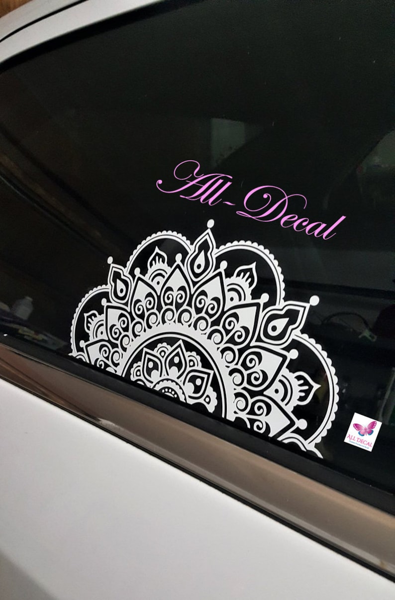 Download Mandala Car decal Mandala Sticker Half Mandala Mandala | Etsy