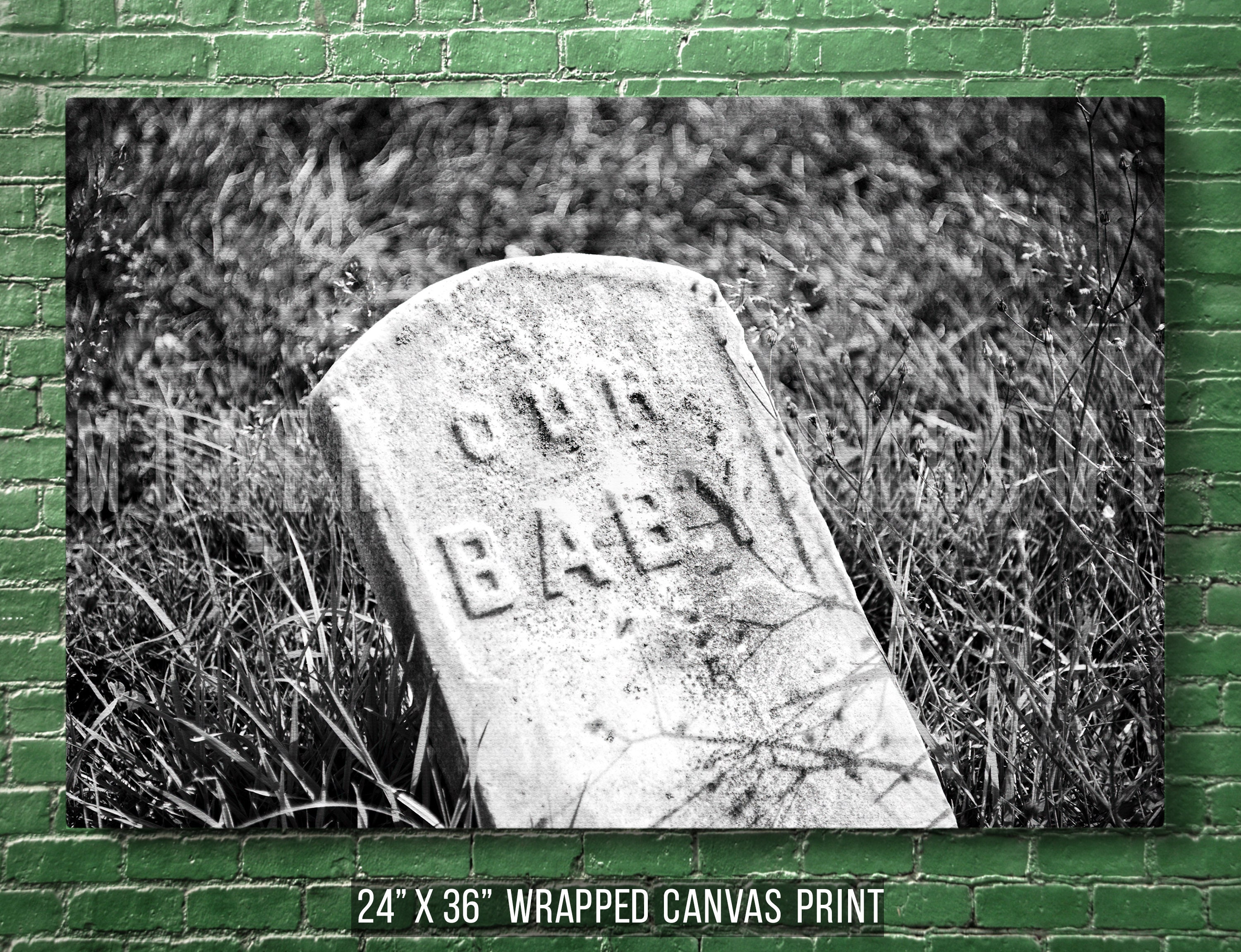 Canvas Wall Art Our Baby Headstone in Graveyard | Etsy