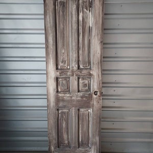 Old Refinished Vintage Mid Century Rustic Farmhouse Interior Door, Pantry Door, Architectural Salvage, 24&quot; x 79 1/4&quot;
