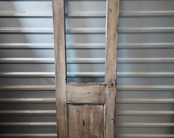 Refinished Rustic Half Lite Door: Antique Farmhouse Pantry (23 3/4" x 79 1/8")