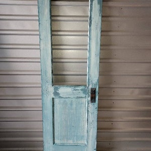 Pantry Door, Old Refinished Reclaimed Antique Vintage Half Lite Door, Rustic Door, Farmhouse Door, Architectural Salvage, 25 3/4" x 79.5"