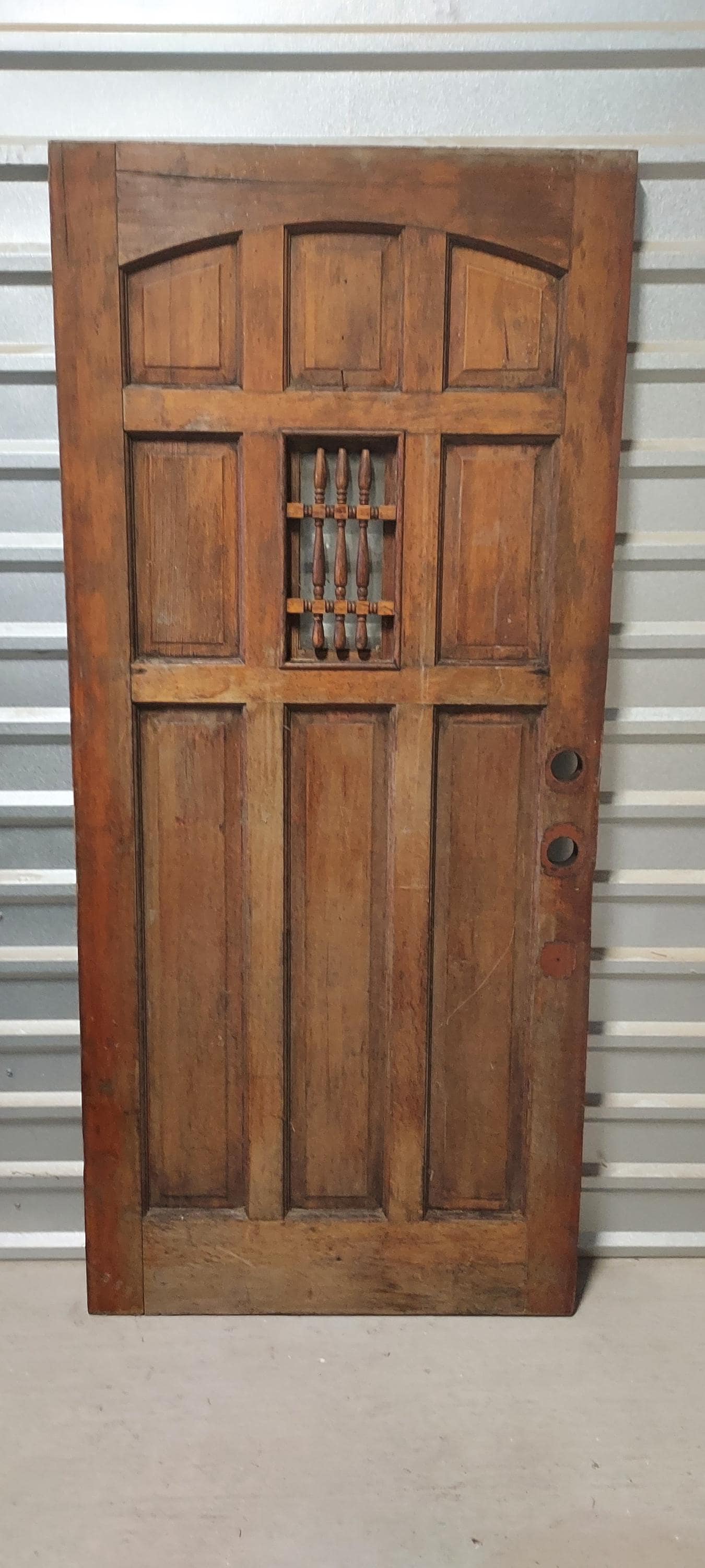 Vintage Arched Wooden Entry Door: 1955 Mid Century 8-panel - Etsy