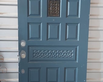 Vintage Front Entry Door: Spanish Style Mid Century (35 3/4" x 79 5/8)