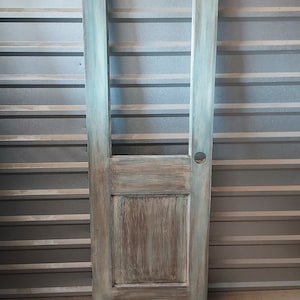 Pantry Door, Old Reclaimed Refinished Antique Rustic Half Lite Door, Farmhouse Door, Architectural Salvage, 24&quot; x 78 5/8&quot;