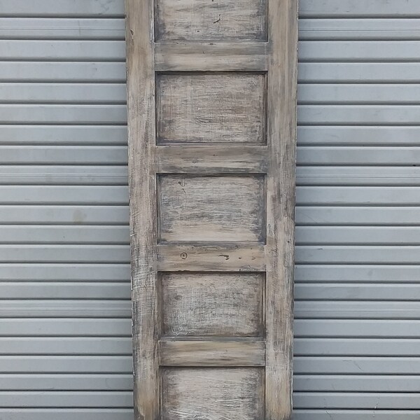 Pantry Door, Rustic Door, Farmhouse Door, Antique Door, Old Door, Door Headboard, 5 Panel Pocket Door, Architectural  Salvage, 23 3/4 x 79