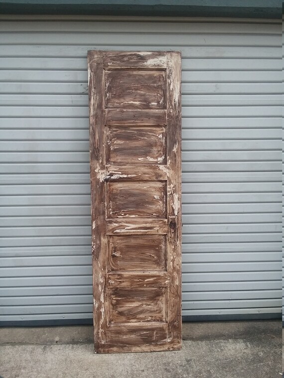 Pantry Door Rustic Door Farmhouse Door Antique Door Old Door Distressed Door 5 Pocket Door 5 Panel Door 23 3 4 X 79