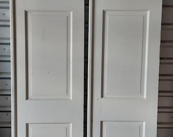 Vintage Exterior Double Door Stationary Fixed Panels: Architectural Salvage ( 24" x 83" )