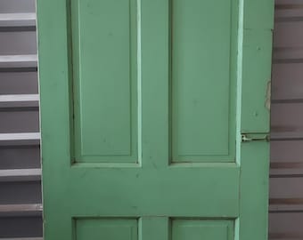 Antique 6 Panel Wooden Swinging Door: Architectural Salvage (31 3/4" x 80")