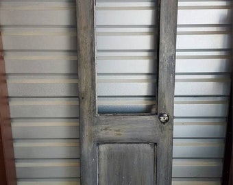 Pantry Door, Old Reclaimed Refinished Antique Rustic Half Lite Door, Farmhouse Door, Old Door, Architectural Salvage, 23 3/4&quot; x 78 3/4&quot;