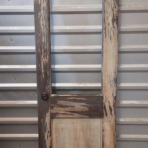 Pantry Door, Old Reclaimed Refinished Antique Rustic Half Lite Door, Farmhouse Door, Old Door, Door Backdrop, 24&quot; x 79 5/8&quot;