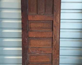 Antique 9-Panel Oak Door: 1890s Victorian Architectural Salvage (23.25" x 82.5")