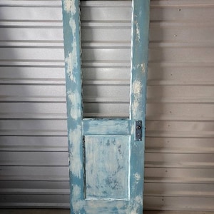 Pantry Door, Old Reclaimed Refinished Half Lite Antique Vintage Door, Rustic Door, Farmhouse Door, Architectural Salvage, 25 3/4&quot; x 78 5/8&quot;