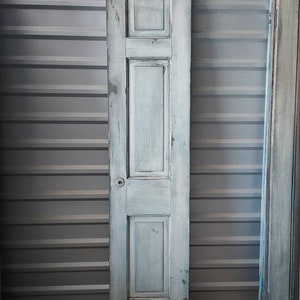 Old Antique Reclaimed Refinished  Rustic 3 Panel Interior Door, Pantry Door, Farmhouse Door, Architectural Salvage, 17 3/4&quot; x 80 1/8&quot;