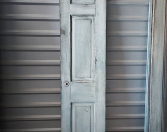 Old Antique Reclaimed Refinished  Rustic 3 Panel Interior Door, Pantry Door, Farmhouse Door, Architectural Salvage, 17 3/4&quot; x 80 1/8&quot;