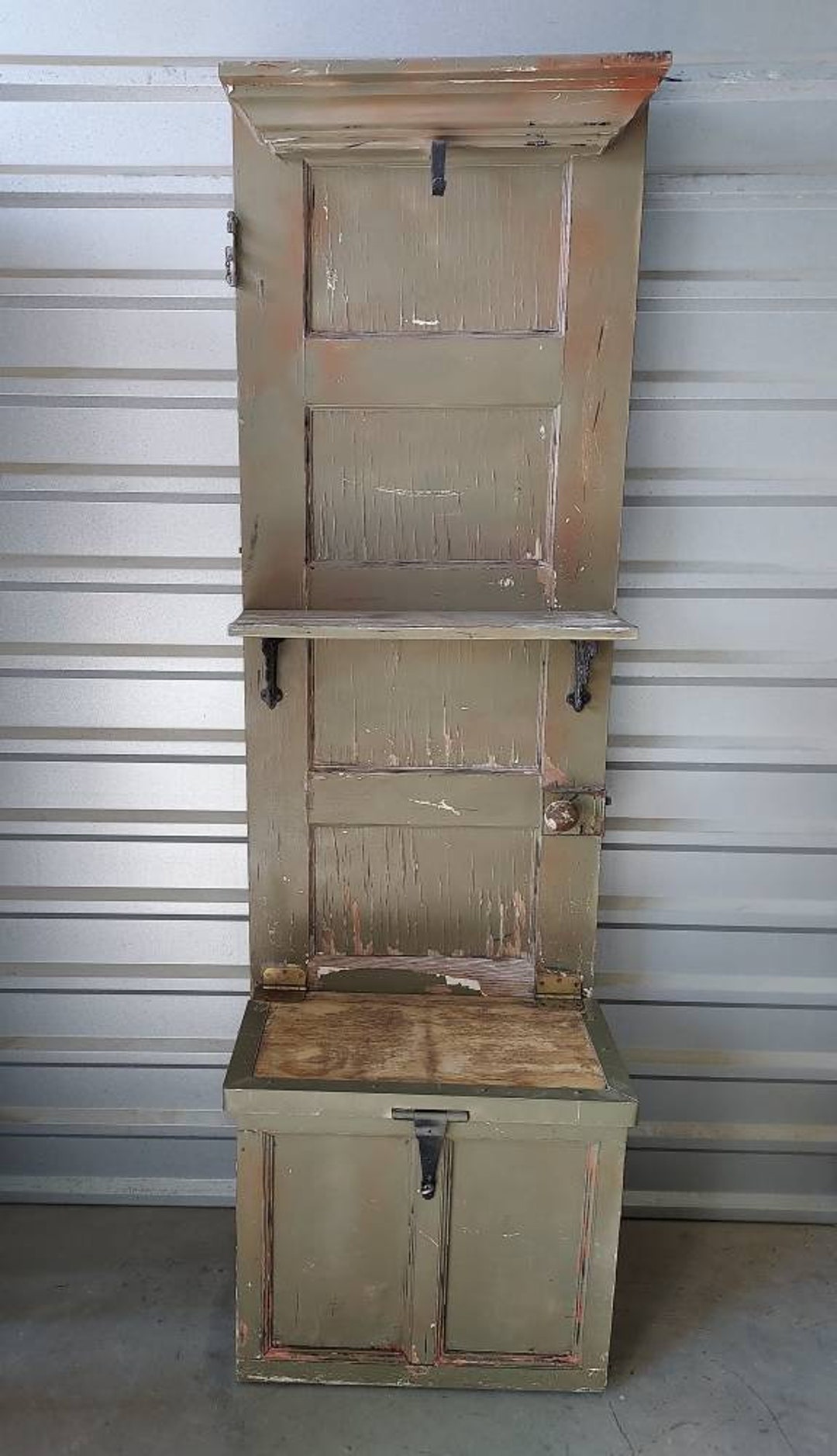 Reclaimed Antique Door Hall Tree and Storage Bench Entry Way Etsy