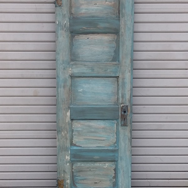 Antique Door, Pantry Door, Rustic Door, Reclaimed Door, Old Door, 5 Panel Door, Pocket Door, Door Decor, Architectural Salvage, 24 x 77 1/4"