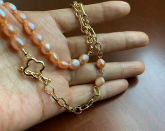 Natural freshwater pearl necklace