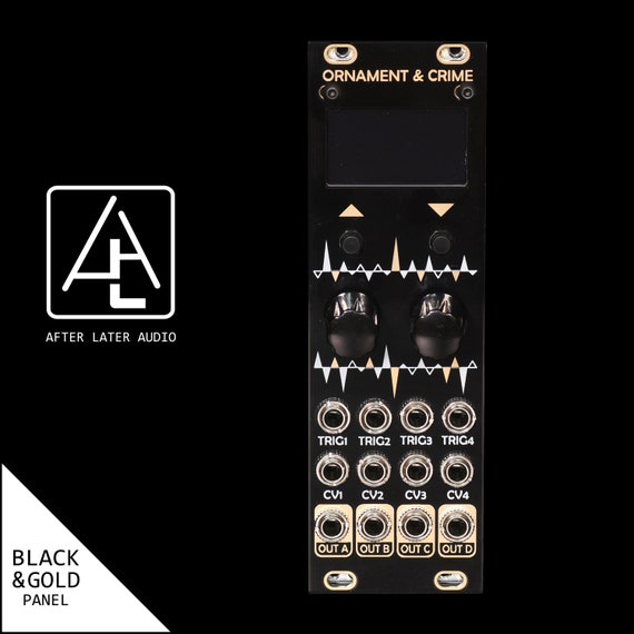 Micro Ornament and Crime uO_C Eurorack Module Custom Black & Gold 