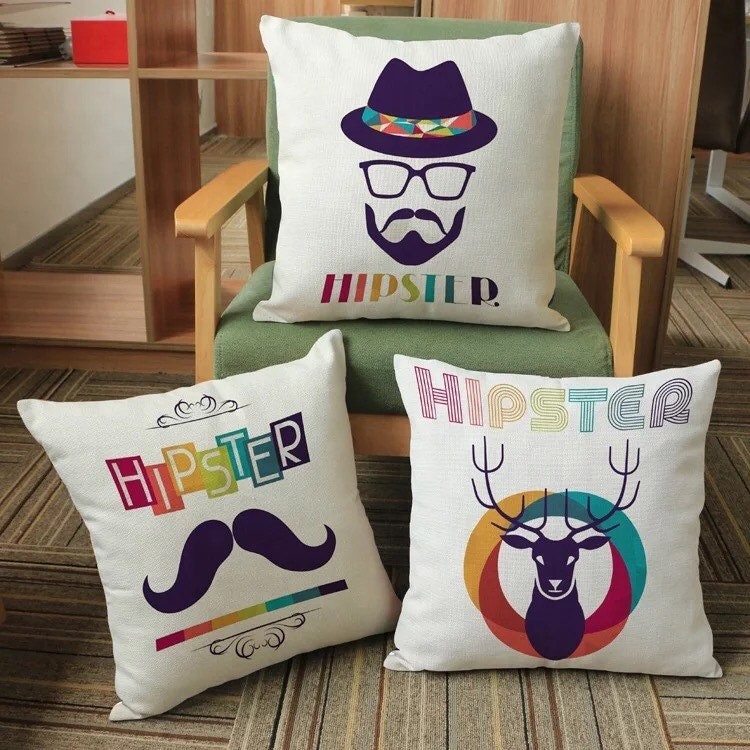hipster throw pillows