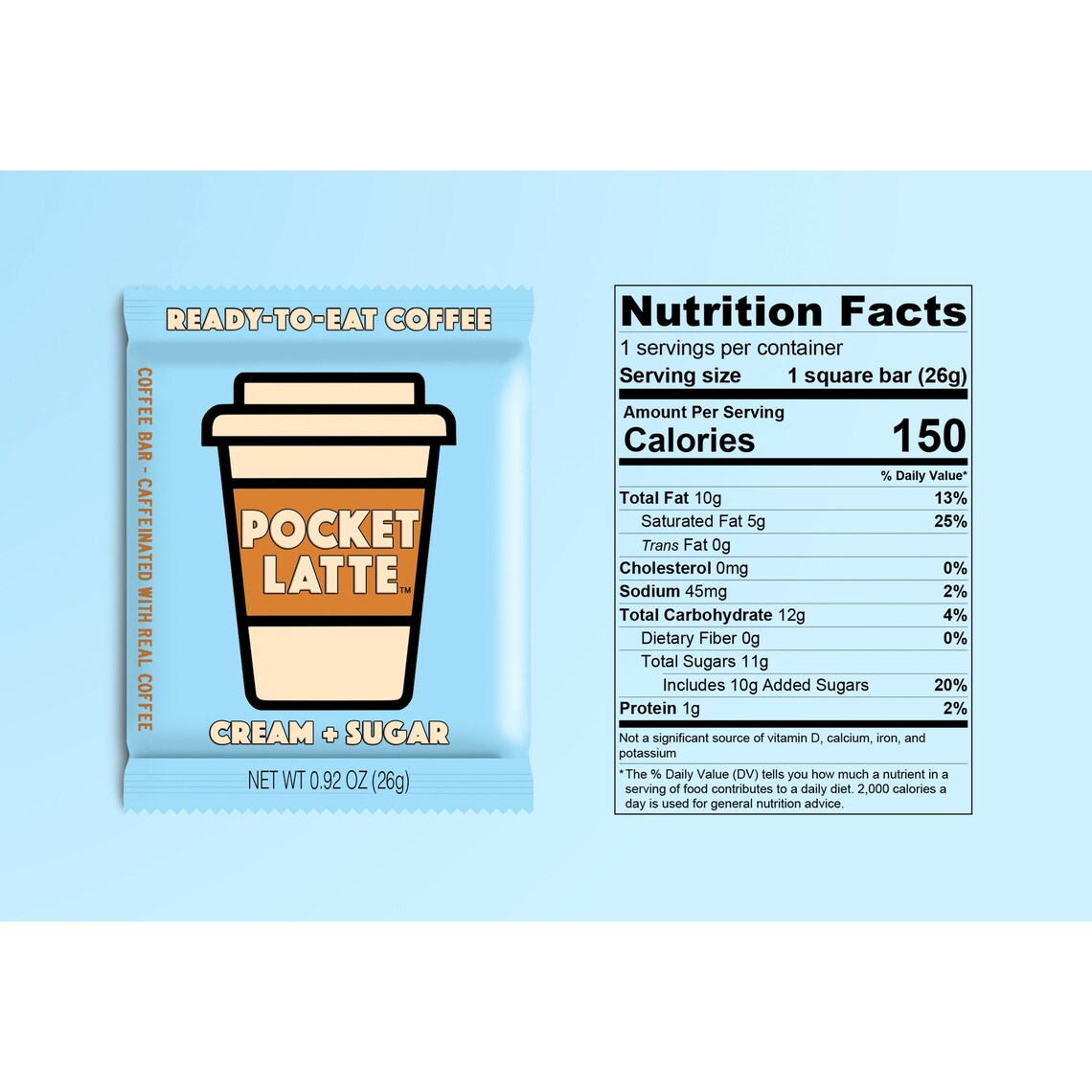 Pocket Latte Cream & Sugar Coffee Bar Etsy