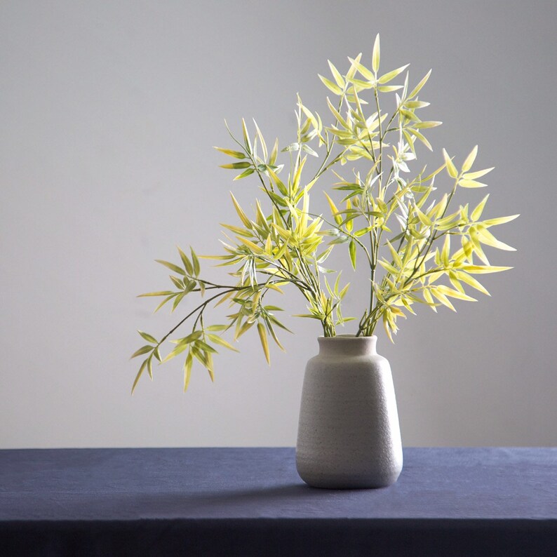 Large Light Grey Natural Stone Vase 7 Matte Etsy