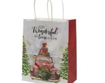 red truck gift bolsas