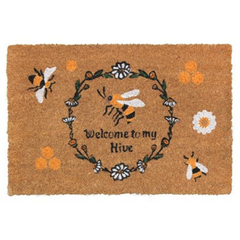 Welcome To My Hive Coir Doormat