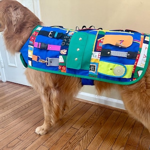 Dexterity Dog Vest, Therapy Dog, Fine Motor, occupational therapy,special needs, seniors, dressing skills