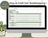Etsy Craft Fair Bookkeeping Spreadsheet: Income & Expense Tracker (Excel Digital Download)