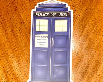 7.5”x3.75” TARDIS sticker