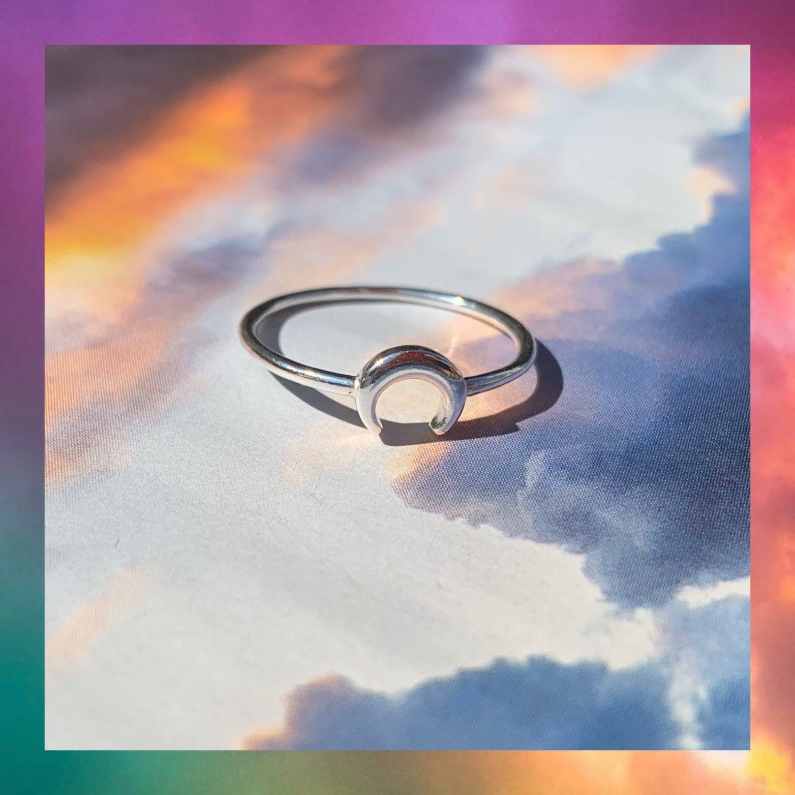 Sterling Silver 925 Crescent Moon Ring - Etsy Sterling Silver 925 Crescent Moon Ring - Etsy
