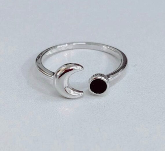 Sterling Silver 925 Crescent Moon Ring - Etsy Sterling Silver 925 Crescent Moon Ring - Etsy